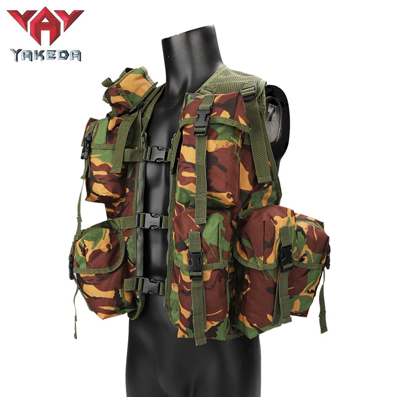 Tactical Vest Gear Woodland Digital Camouflage Plate Carrier Mesh Gilet Training Chest Rig Tactical Vest