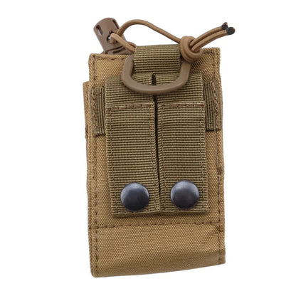 Nylon Talkie Case Adjustable Walkie Talkie Bag Molle Two Way Radio Holster Pouch Tactical Hunting Interphone Hanging Bag