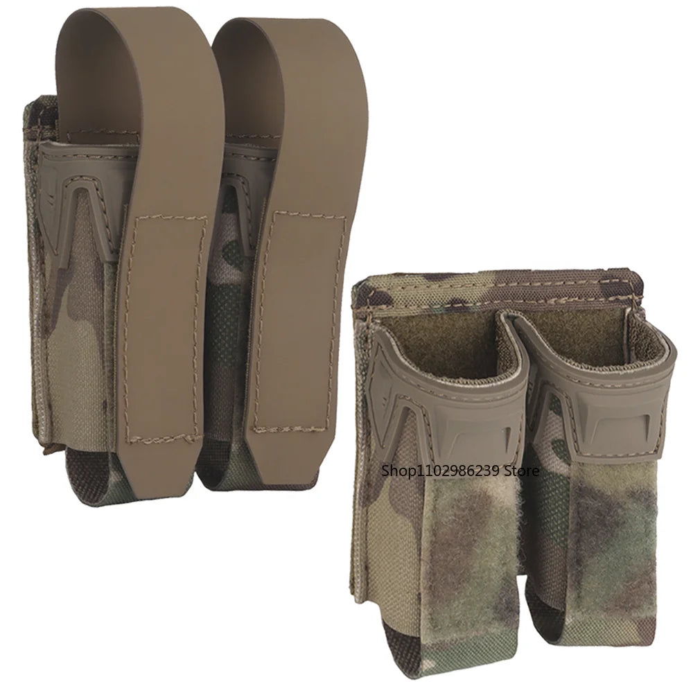MOLLE Pistol Magazine Pouch 9mm .40 .357 .45ACP Single/Double Mag Holder Carrier for EDC Airsoft GBB Tactical Vest Belt