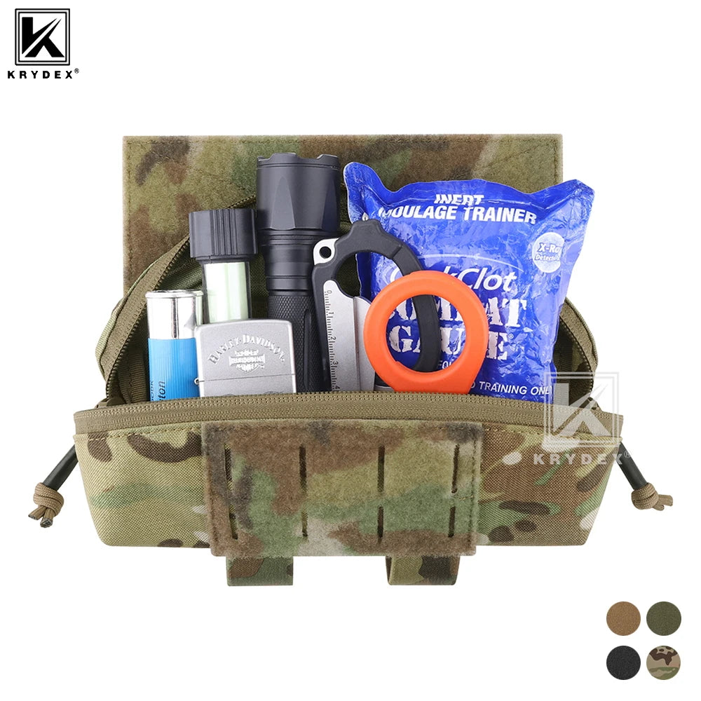 KRYDEX Tactical Nylon Dangler Drop Pouch Dump Fanny Pack Tool Storage Bag for JPC CPC FCPC D3CR MK3 MK4 Vest Chest Rig