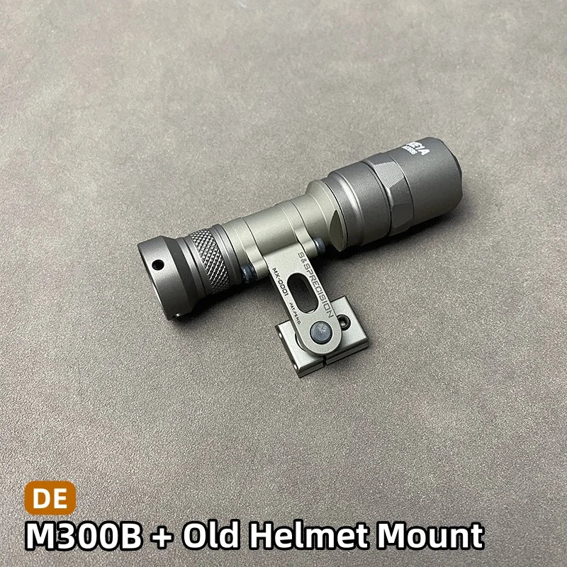 SOTAC Tactical SS MAX Helmet Light Mount with M300V M300B SF Flashlight for Helmet Rail