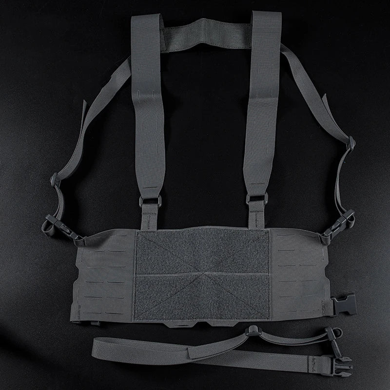 Outdoor Tactical Chesty Rig Waist Strap Hunting Accessories Practical Wide Harness Vest Gear Laser Cutting Molle Chest Rig