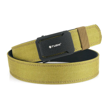 TUSHI New Military Belt for Men Sturdy Nylon Metal Automatic Buckle Police Duty Belt Tactical Outdoor Girdle IPSC Accessories