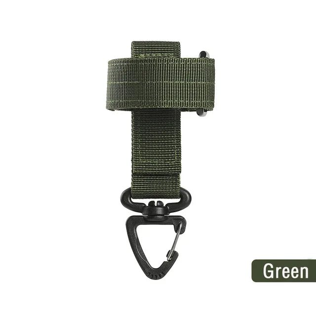 Multi-Purpose Nylon Work Gloves with Safety Clip Hook for Outdoor Tactical Climbing Camping Hanging Buckle