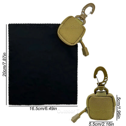 Tactical Mini Ultra-Fine Fibers Cleaning Cloth One-piece Folding Storage Eyeglass Cloth for Phone Telescope Camera Hunting