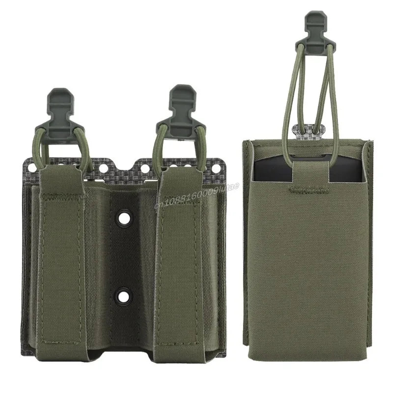 Tactical Magazine Pouch 9mm Double Ferro Style Mag Pouches Single 556 Pistol AR M4 Rifle Mag Bag MOLLE Battle Belt Accessories