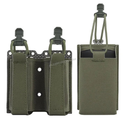 Tactical Magazine Pouch 9mm Double Ferro Style Mag Pouches Single 556 Pistol AR M4 Rifle Mag Bag MOLLE Battle Belt Accessories