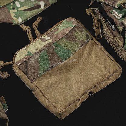 Tactical Slim Small Half Pocket Kangaroo Insert Pouch Zipper Bag FERRO STYLE Outdoor Storage DOPE Front Flap Hunting Accessories