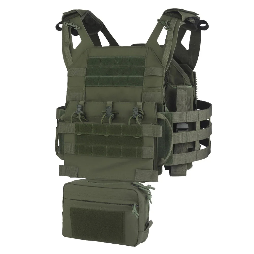 JPC3.0 Tactical Plate Carrier Set R Series Hunting Vest with Quick Release Cummerbund Triple Mag Pouch Airsoft Molle Radio Pouch