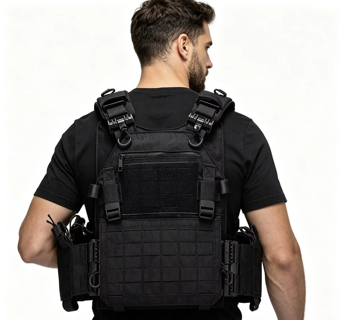 VL Quick release hunting vest with chest zipper anti-theft bag MOLLE modular expansion breathable elastic vest