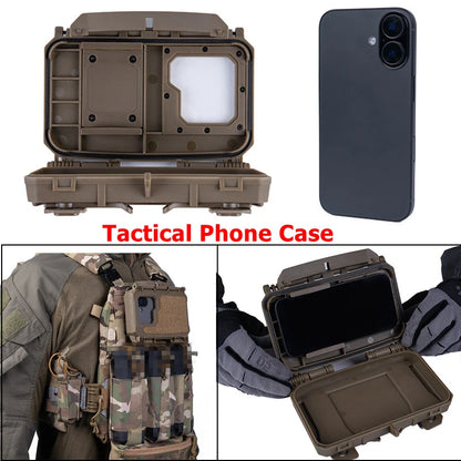 Universal Tactical Phone Case V2 PLUS MOLLE Vest Map GPS Navigation Board Device Holder for Airsoft Paintball Hunting CS Game