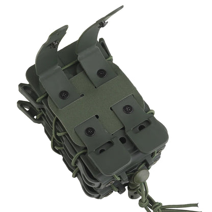 All Terrain Double Rifle Magazine Pouch M4 AR 5.56 AK 7.62 Mag Holster Carrier Cartridge Holder for Molle Vest Belt