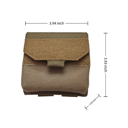 Tactical Utility Pouch Nylon EDC Small Gear Bag Flap MOLLE Compatible for Hiking Camping Outdoor