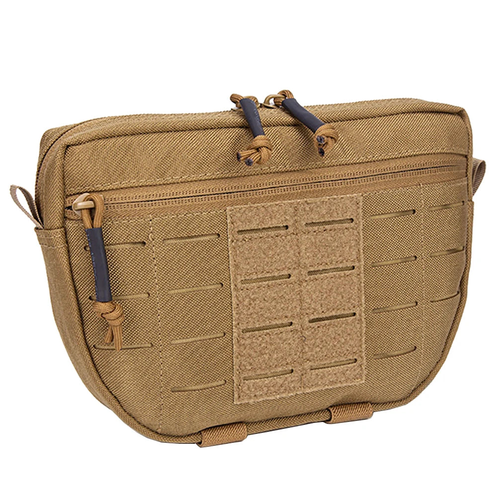 Tactical Molle Admin Pouch Sports Hunting Dump Pouch Nylon Front Pouch of Plate Carrier Chest Rig with Molle Carrying Kit Bag