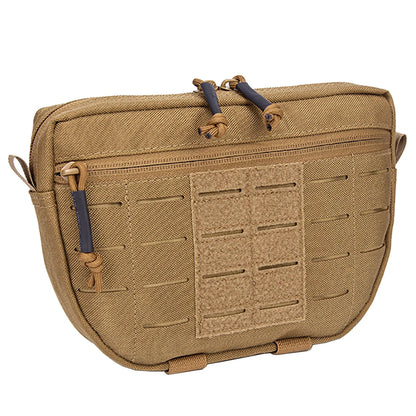 Tactical Molle Admin Pouch Sports Hunting Dump Pouch Nylon Front Pouch of Plate Carrier Chest Rig with Molle Carrying Kit Bag