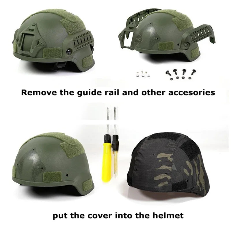 Tactical MICH2000 Helmet Cover Hunting Gear Helmet Accessories Camouflage Cloth Helmet Cover for MICH Helmet