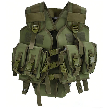 Tactical Vest Outdoor Men Airsoft Paintball Body Armor with Water Bag Camouflage Combat Vest