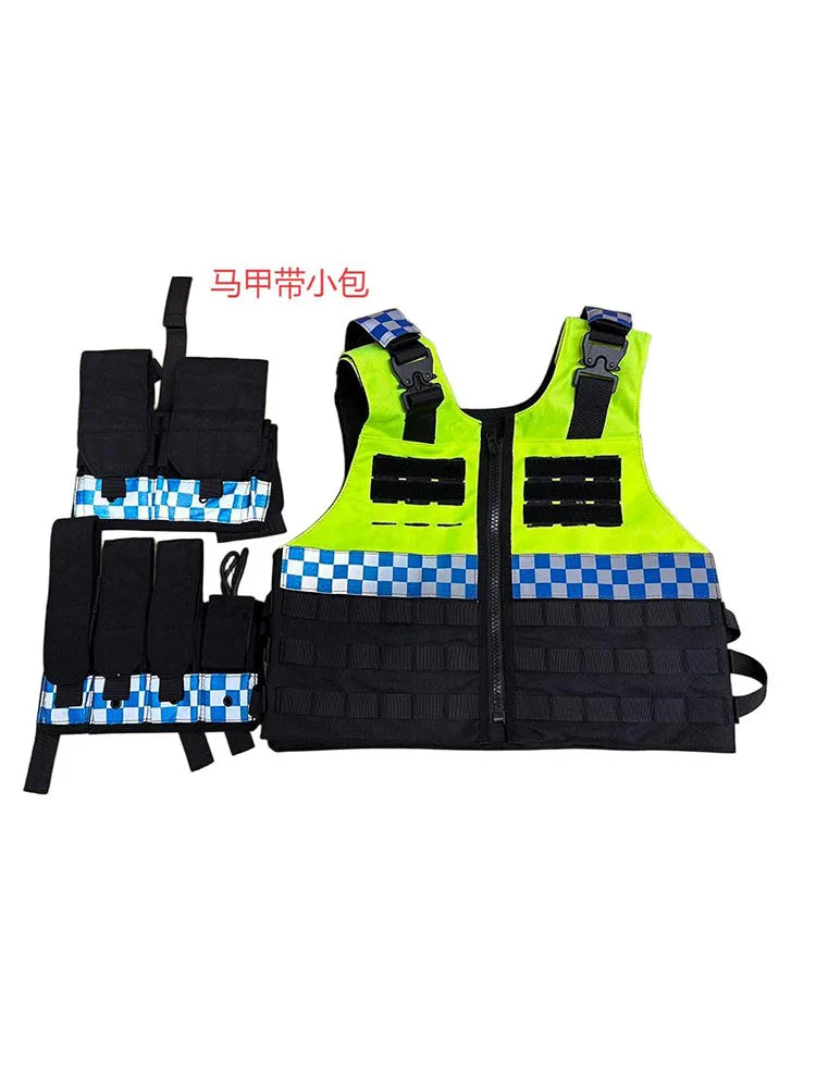 Fluorescent Armor Raccoon Patrol Reflective Men's Tactical Vest Quick Reaction Combat Vest  Anti Stab Clothing