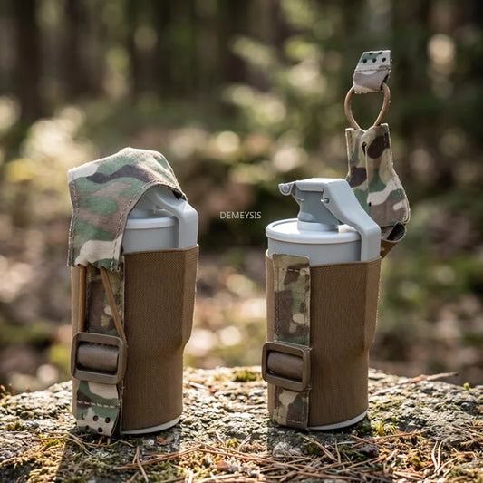 Tactical Smoke Grenade Pouch MOLLE System Outdoor Hunting Shooting CS Wargame Elastic Ammo Bag Quick Release Waist Belt Gear