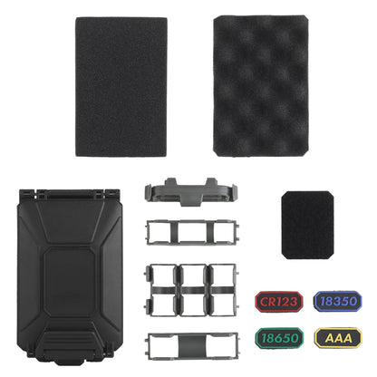 Tactical Modular Battery Case for 18650 18350 CR123A AAA CR2032 Molle Tooling Storage Box Water&Dust Proof