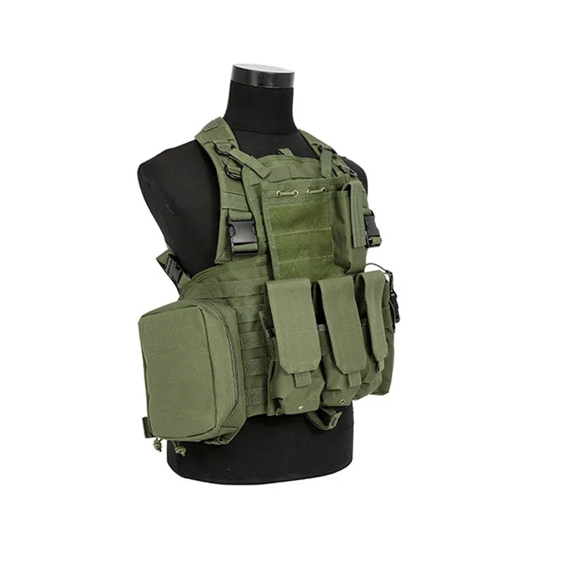 Army Green Tactical Vest Waterproof Outdoor Body Armor Molle Hunting Vest Airsoft Paintball CS Game Jungle Security Equipment