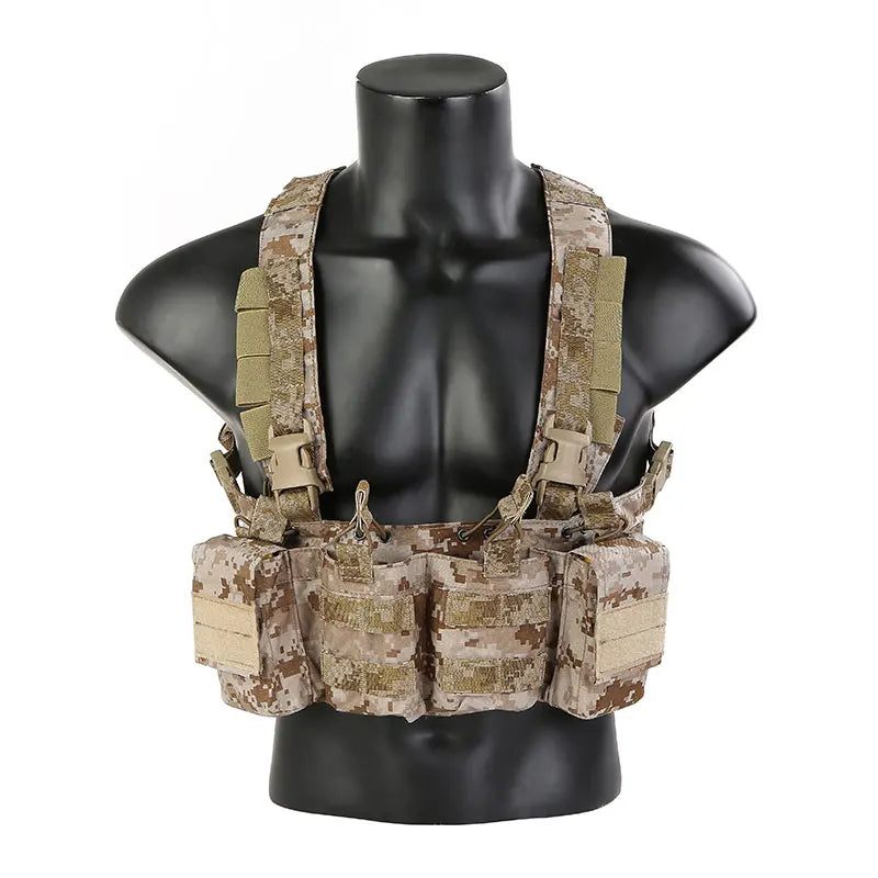 Emersongear Easy Chest Rig Vest Combat Recon Vest with Magazine Pouch Airsoft Hunting Paintball Vest Nylon EM7450