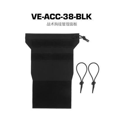 Tactical EUD ATAK Admin Panel with Hook & Loop & Shock Cord, Storage Inner Pouch for Airsoft Vest Chest Rig Accessories