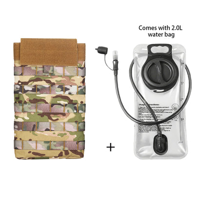 MOLLE Expansion System Accessories Water Bag Pack+2.0L Soft Water Bag Set Large Diameter Rotary Cap Bite Drinking Pipe