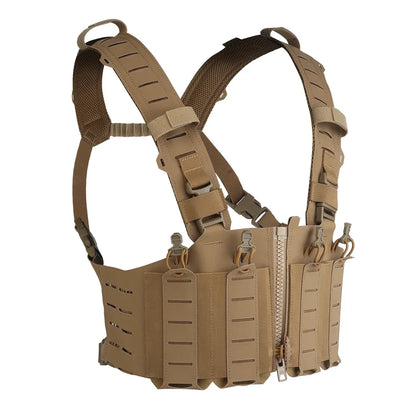 Tactical Chest Rig Zipper Connection Molle System Hunting Vest With M4 AR Magazine Pouch SF Chest Rig Vest Equipment