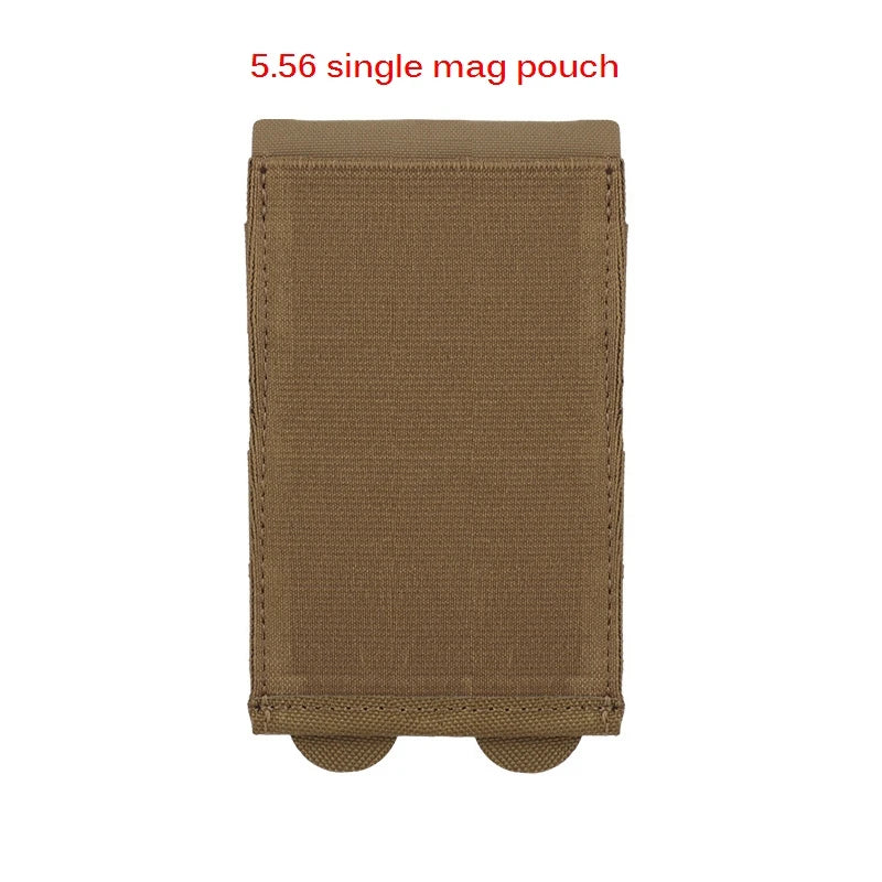 5.56 Elastic Single Mgazine Pouch Tactical Lightweight Storage Bag Hunting Vest Molle Mount Knifle Torch Pouch Tourniquet Bag