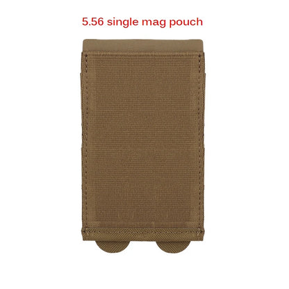 5.56 Elastic Single Mgazine Pouch Tactical Lightweight Storage Bag Hunting Vest Molle Mount Knifle Torch Pouch Tourniquet Bag