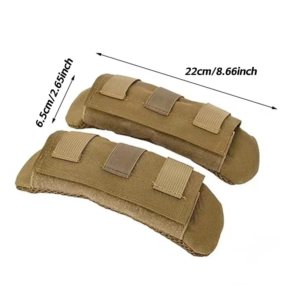 2pcs Vest Shoulder Strap Pad Comfort Cushion Nylon Mesh Protect Pads Tactical Molle For Hiking Backpack Accessories