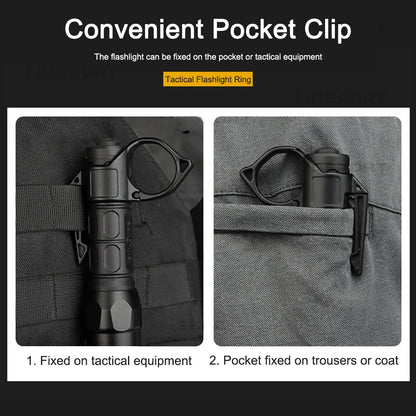 1Pc Anti-slip Flashlight Finger Ring Holder 2.2CM Inner Diameter Adapter Clip Outdoor Hiking Tactical Flashlight Portable Buckle