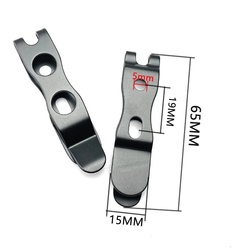 1PC Outdoor Tool Sheath Back Waist Clip DIY Reinforced Pocket Carry Clip Multi-purpose Hunting Gear Belt Fix Storage Accessories