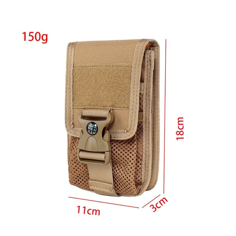 Tactical Double-layer Phone Pouch Hunting Camouflage Molle Bags Outdoor Hunting Molle Fanny Bag Waist Bag Outdoor Sport Bag