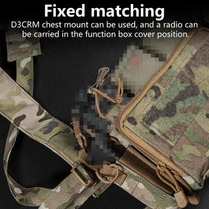 Outdoor Chest Hanging D3CRM Wireless Fixed Buckle Portable External Fixed Walkie Talkie Hook Wire Velvet Sticker Accessories