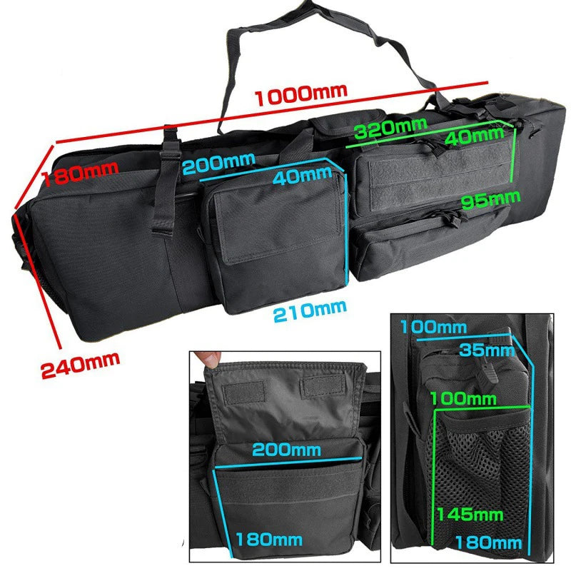 M249 Tactical Gun Bag Large Capacity Hunting Shooting Gun Case Protective Foam Pad Airsoft Double Rifles Carry Shoulder Bag Gear