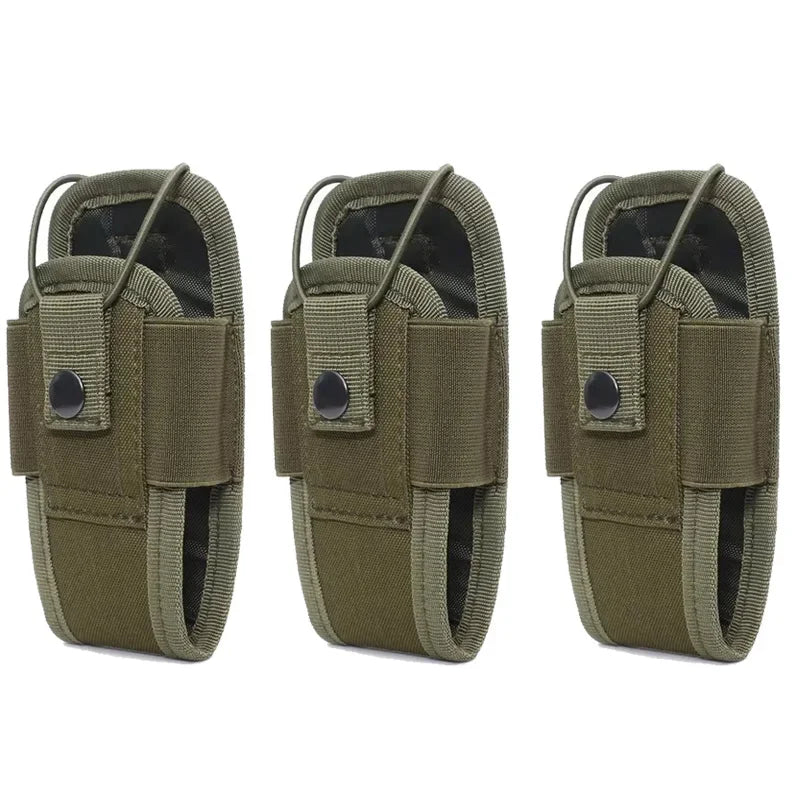 1-3pcs Nylon Pouch Tactical Radio Walkie Bag Holder Pocket Portable Interphone Holster Carry Bag Hunting Camping