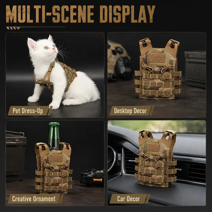Mini Tactical JPC Vest Action Figure Accessory Multicam Plate Carrier Model Toy Desktop Car Decor Collectible Gear