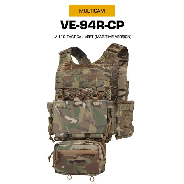 WOSPORT Outdoor Hunting Vest LV-119 Camouflage Tactical Vest Water Edition Inner Storage Bag External Buckle Back Expansion