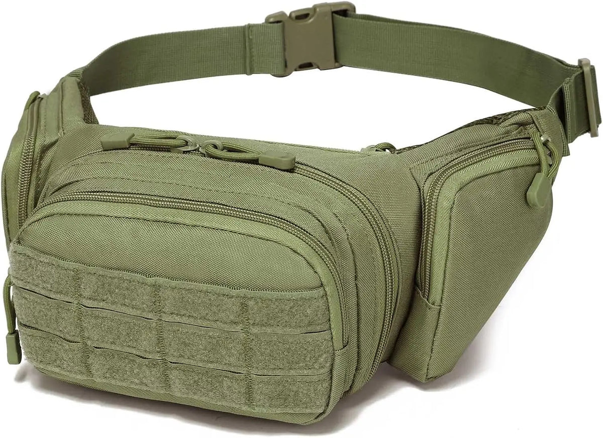 1Pc Waterproof Tactical Molle EDC Fanny Pack Concealed Carry Lightweight Durable for Hiking Camping Outdoor Daily Travel