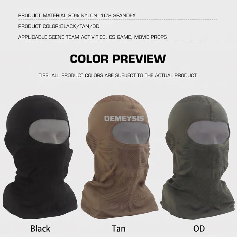 Airsoft Mask Breathable Tactical Steel Mesh Balaclava Headgear Full Face Masks Headgear Hunting Paintball CS Airsoft Gear