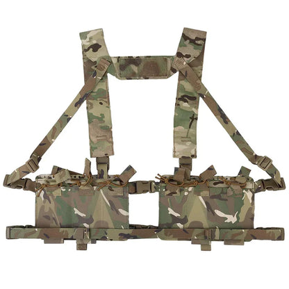 Modular Alpha 34 Split‑Front Chest Rig Quick Release Laser Cut Panels Adjustable Tactical Harness For Airsoft CS Game Hunting