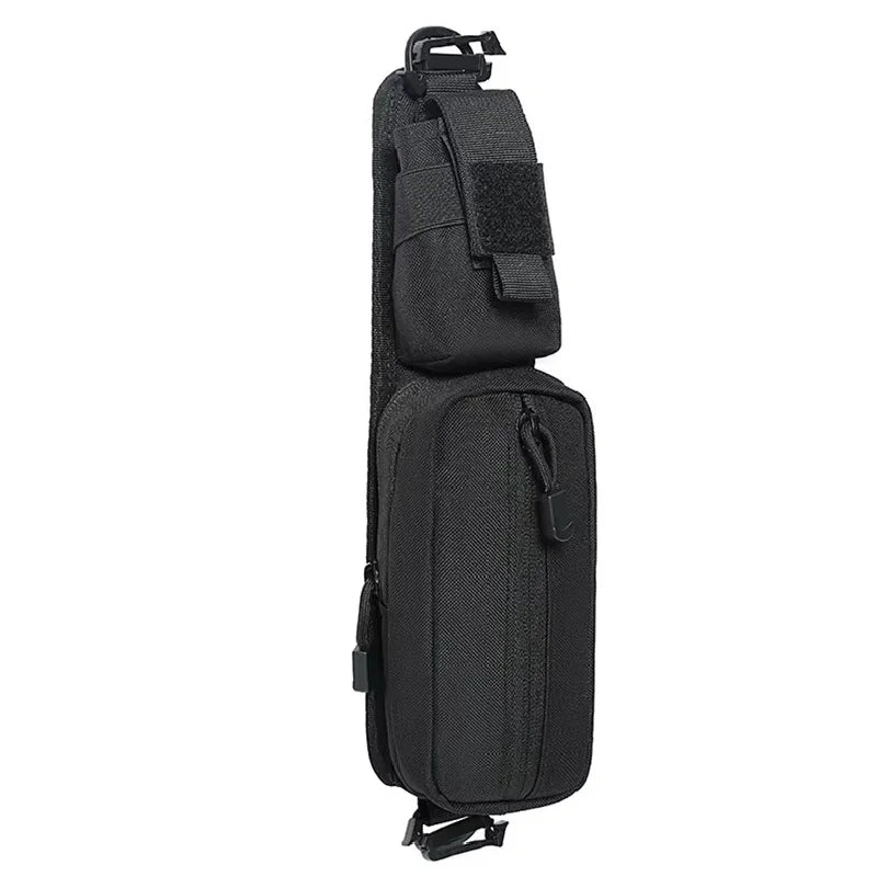 Backpack Shoulder Strap Pouch MOLLE EDC Organizer Bag for Flashlight Keys Small Tools Hiking Camping Travel