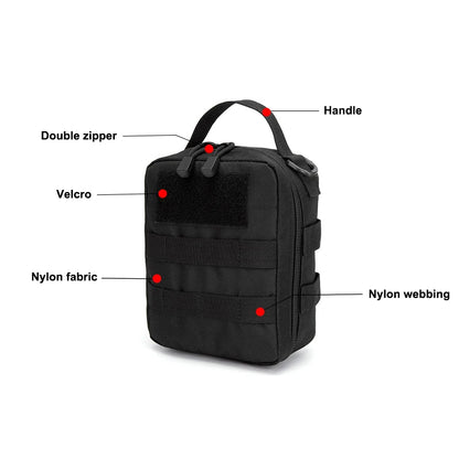 Multifunctional MOLLE Tactical IFAK Medical Pouch Portable Outdoor Emergency First Aid Kit Survival Tool Storage Bag With Patche