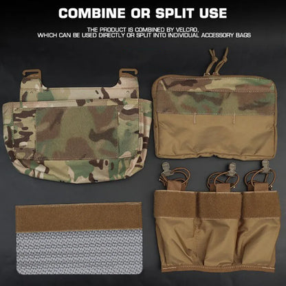 Tactical DOPE Front Flap Ferro Hunting Vest Plate Carrier Insert Kangaroo Pouch G-hook Attachment Paintball Airsoft Magazine Bag