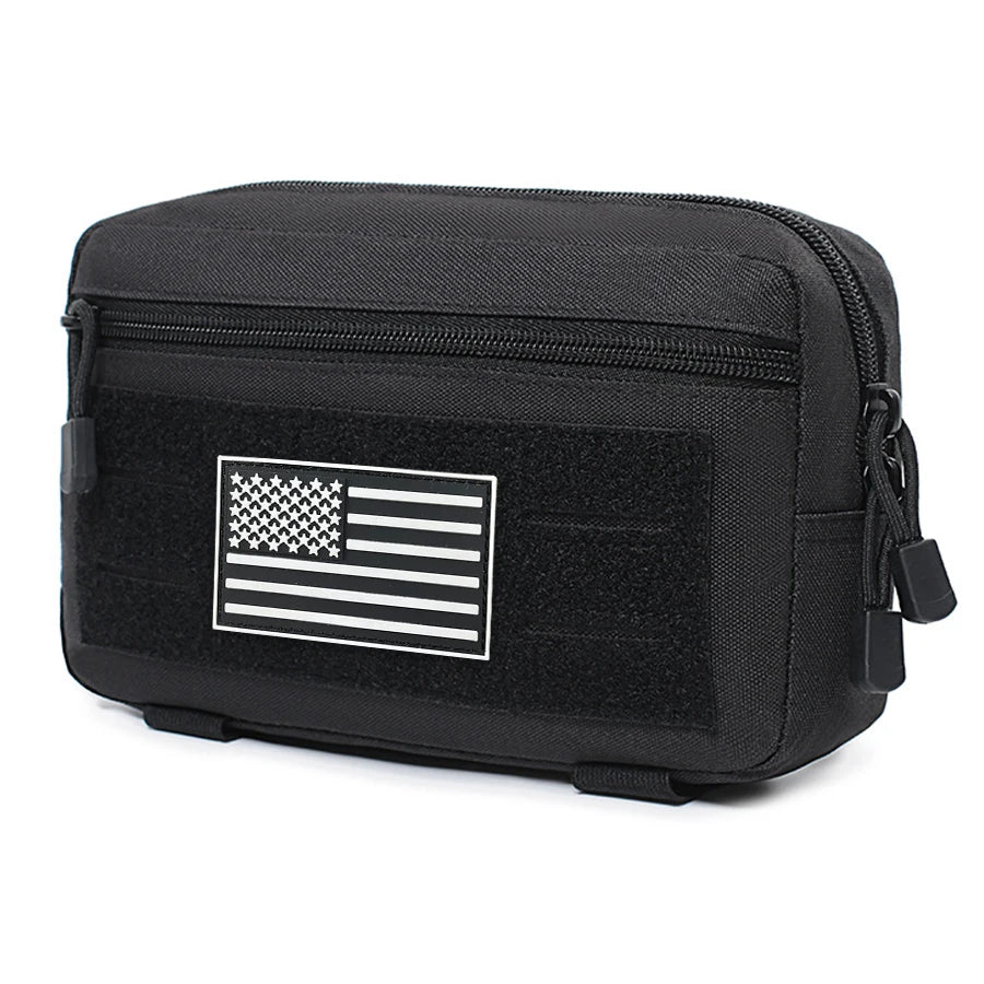 Outdoor Utility Waist Pouch Modular Attach Accessory Bag Multilayer Storage Pocket for Hiking Camping Travel
