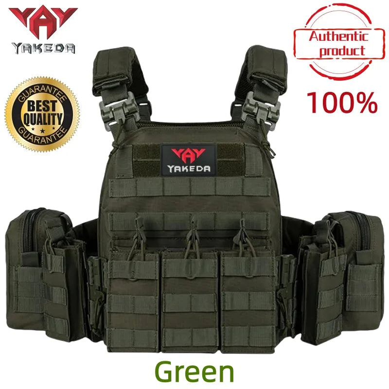 YAKEDA Tactical Vest 6094 Fast Detachable Light Laser Cut Outdoor Hunting Black Gear Carry Vest of High Quality