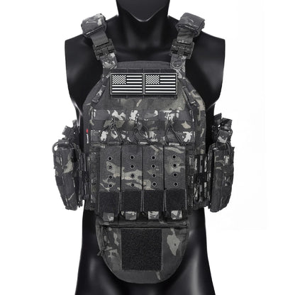 MOLLE system expansion vest hidden triple pocket multi zone pocket Magic Sticky design