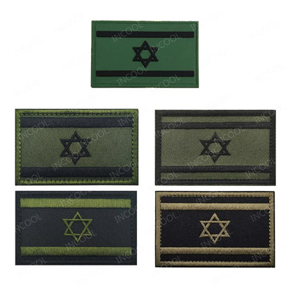Israel Flag Embroidered Patches PVC Rubber Israeli Sticker Appliqued For Clothing